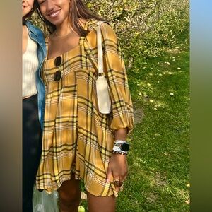 Urban Outfitters  babydoll plaid dress